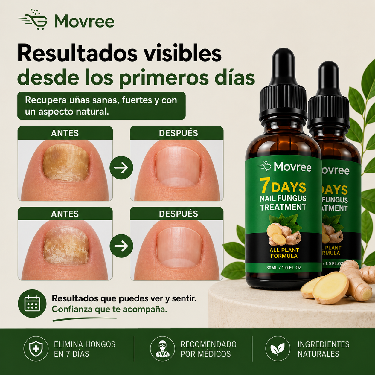 TRATAMIENTO ANTI HONGOS 7 DÍAS 100% NATURAL