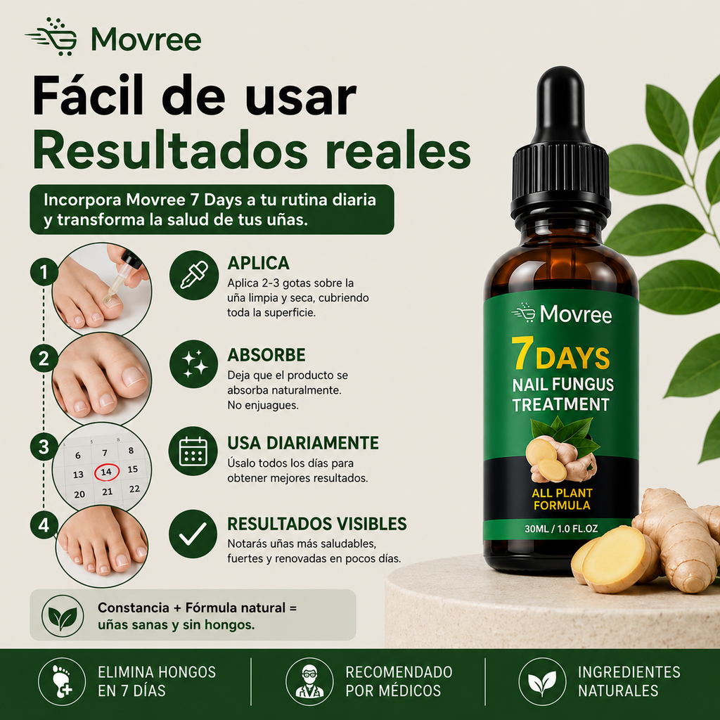 TRATAMIENTO ANTI HONGOS 7 DÍAS 100% NATURAL
