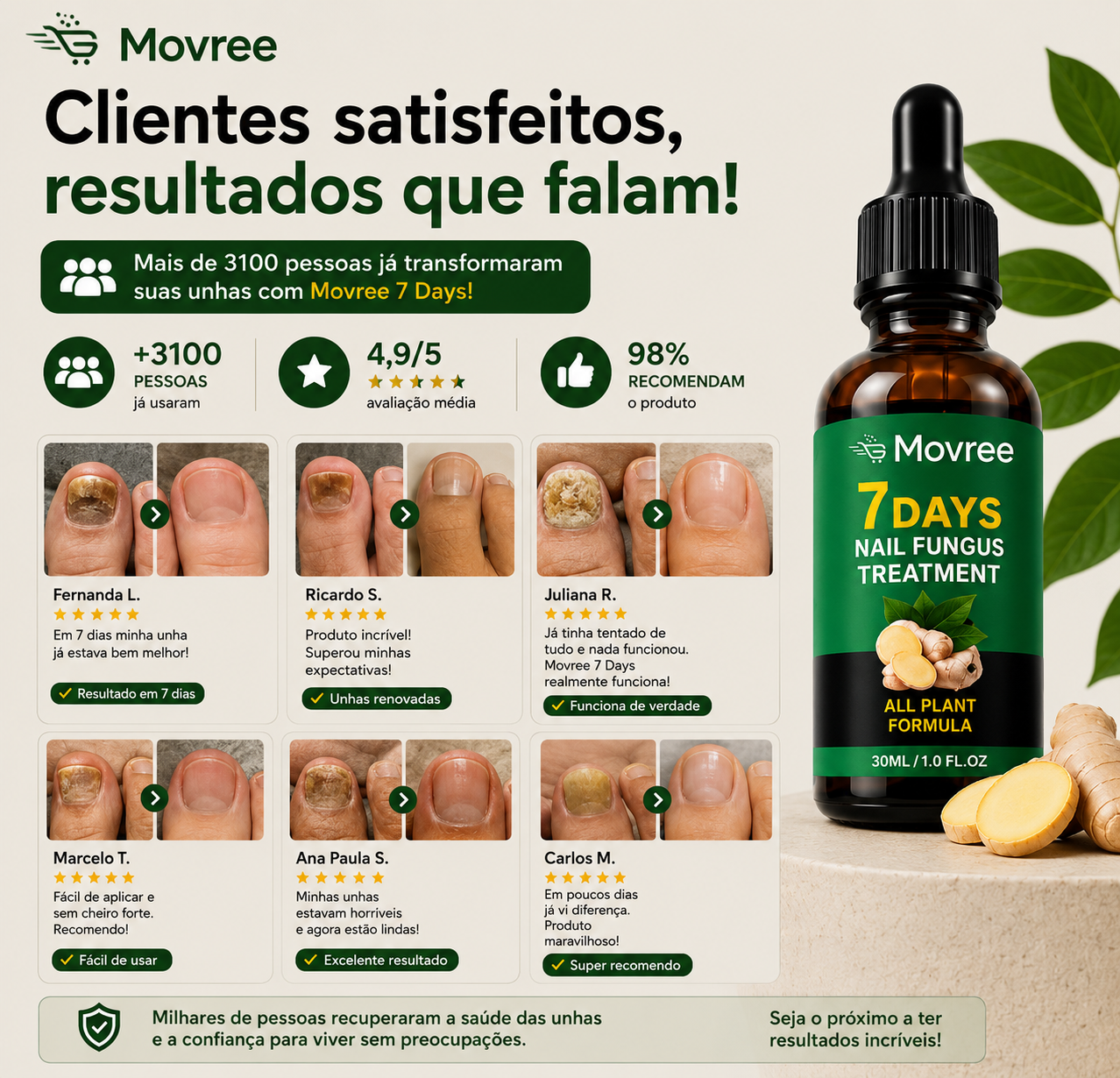 TRATAMIENTO ANTI HONGOS 7 DÍAS 100% NATURAL