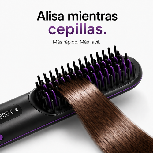 Cepillo alisador de pelo inalámbrico